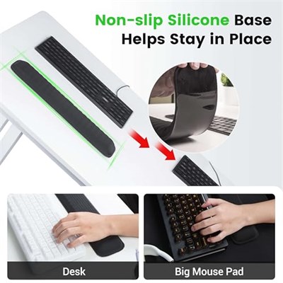 Mekass TKL Klavye Bilek Dayanağı, Süper Yumuşak Hafızalı Köpük Ergonomik Bilgisayar Bilek Destek Pedi, Rahat Masa Bilek Yastığı, Dizüstü Bilgisayar Klavyesi Kol Dayanağı, Bilekler Ağrısı Ofis Oyun