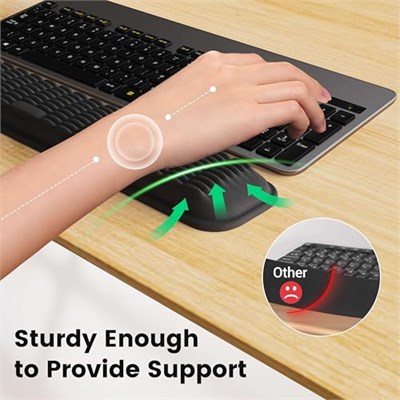Mekass TKL Klavye Bilek Dayanağı, Süper Yumuşak Hafızalı Köpük Ergonomik Bilgisayar Bilek Destek Pedi, Rahat Masa Bilek Yastığı, Dizüstü Bilgisayar Klavyesi Kol Dayanağı, Bilekler Ağrısı Ofis Oyun