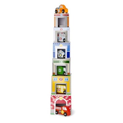 Melissa & Doug 13576 Diz Oyna Kule - Binalar Ve Araçlar
