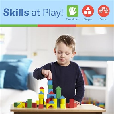 Melissa & Doug - Ahşap Blok Seti, 100 Parça (10481)