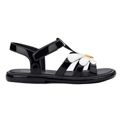 Melissa Kız Çocuk HIP BLOOMY INF Sandalet, 31, 5003270174, Siyah, Kız çocuk