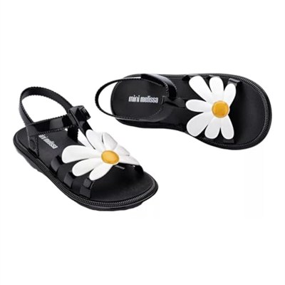 Melissa Kız Çocuk HIP BLOOMY INF Sandalet, 31, 5003270174, Siyah, Kız çocuk