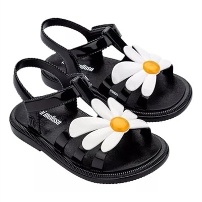 Melissa Kız Çocuk HIP BLOOMY INF Sandalet, 33, 5003270174, Siyah, Kız çocuk