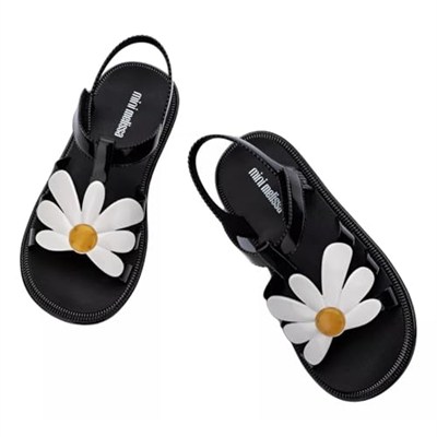 Melissa Kız Çocuk HIP BLOOMY INF Sandalet, 32, 5003270174, Siyah, Kız çocuk