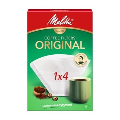 Melitta Original Beyaz Kahve Filtre Kağıdı 1x4 Numara 80li Paket