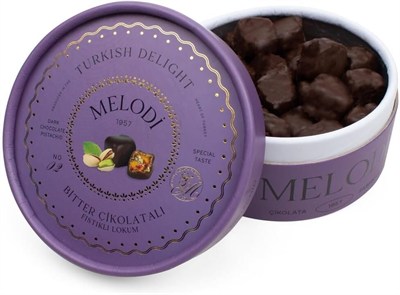 Melodi Bitter Çikolatalı Duble Fıstıklı Lokum 250 gr