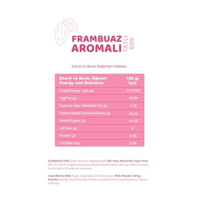 Melwiss Chocolate Frambuaz Aromalı Tatlı Sos 330 g – Akışkan kıvamlı Waffle, Pankek, Krep, Dondurma, Kahve ve Tatlılar için Pratik Sıkılabilir Sos