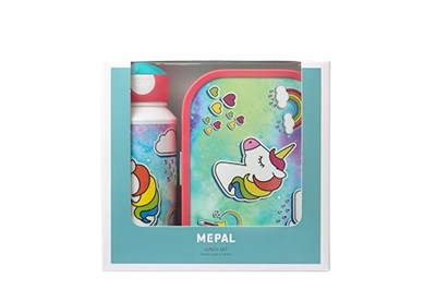 Mepal 74101 Campus komple okul günü Egzersiz veya spor için de idealdir. Yemek Seti bir Pop-up içecek şişesi ve Bento ilacı bulunan bir beslenme kutusundan oluşur, plastik, boynuz