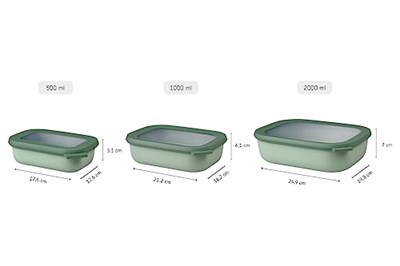 Mepal Cirqula çok amaçlı kase dikdörtgen Nordic lilac – 1000 ml – Stok kutusu, buzdolabı kutusu, derin dondurucu, mikrodalga  - Seçenekler: 500 ml, 750 ml, 1000 ml, 1000ml, 1500 ml, 1500ml, 2000 ml...