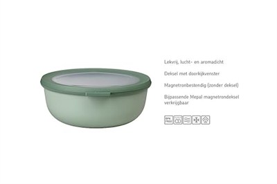 Mepal Çoklu Kase Cirqula Seti Düz, Nordic Blue, 4 Parça