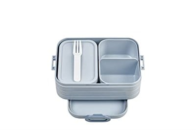 Mepal - Yemek kutusu Take A break midi – bölmeli beslenme kutusu – 4 tereyağı ekmeği için uygundur – 900 ml – Nordic blue
