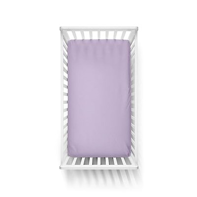 MER-TİM 70x140 Penye Lastikli Bebek Çarşafı - Krem Pembe Lila 3lü Set