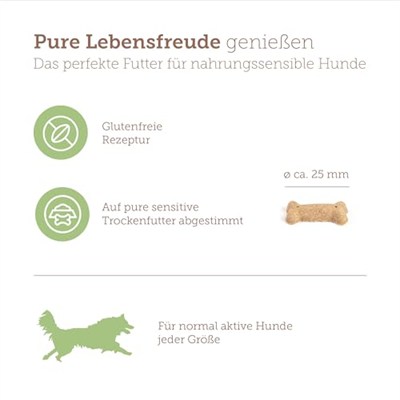 MERA Pure Sensitive Goody Snack Insect (600 g), hassas köpekler için sağlıklı atıştırmalıklar, böcek protein ve pirinçten köpek ödül maması, glutensiz köpek atıştırmalığı, antrenman ve ödül için