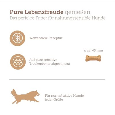 MERA Pure Sensitive Hindili ve Pirinçli Köpek Bisküvisi 600 Gram