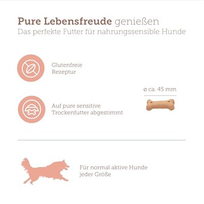 MERA Pure Sensitive Somonlu ve Pirinçli Köpek Bisküvisi 600 Gram