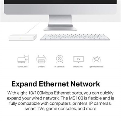 Mercusys MS108, 8-Port 10/100Mbps Desktop Switch
