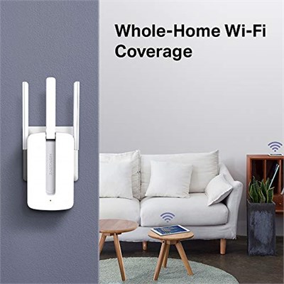 Mercusys MW300RE, N300 Mbps, 3 Harici Anten, Tek Tuşla Kolay Kurulum, Mobil Uygulama Desteği, Dual-Band Wi-Fi 4 Menzil Genişletici