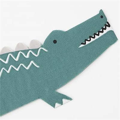 Meri Meri - Crocodile Napkins - Timsah Peçeteler - 16lı