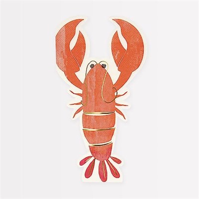 Meri Meri - Lobster Napkins - Istakoz Peçeteler - 16lı