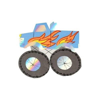 Meri Meri - Monster Truck Peçeteler - 16 Adet