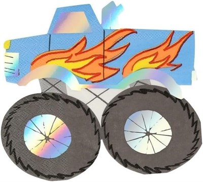 Meri Meri - Monster Truck Peçeteler - 16 Adet