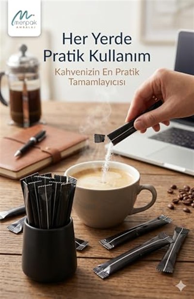 Merpak Şeker Stick Siyah 3 gr x 1000 Adet