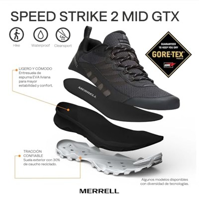 Merrell J038258 SPEED STRIKE 2 MID GTX Kadın Outdoor Bot Siyah