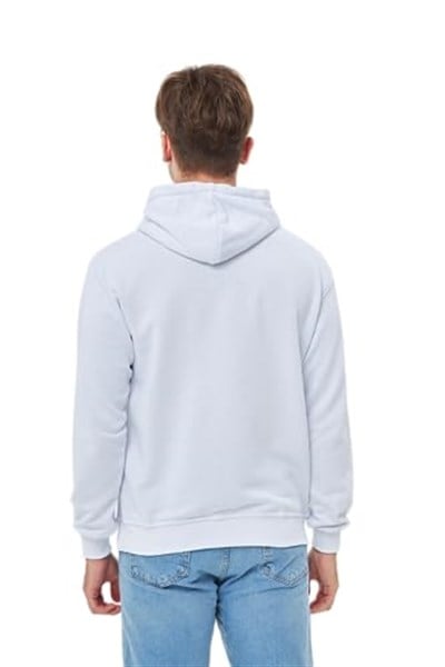 Mesfeno Göğüs Baskılı Regular Fit Siyah Kapüşonlu Sweatshirt
