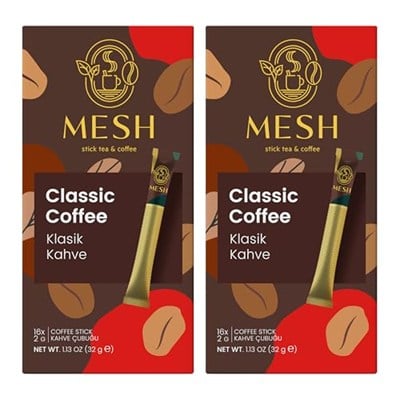 Mesh Stick Klasik Granül Kahve 2 Paket Birarada 2 x 16