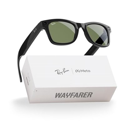 Meta Ray-Ban Wayfarer Akıllı Gözlük Parlak Siyah G15 Yeşil RW4006
