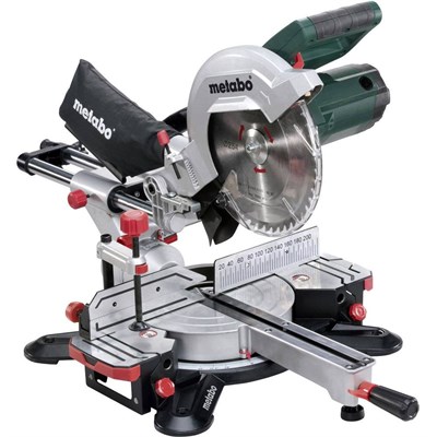 Metabo Gönye testere KGS 254 M (1450 W, çekme fonksiyonlu, maks. kesme genişliği 90°/45° 92/47 mm, maks. kesme derinliği 90°/45° 305x92 mm, tezgah genişletme + testere bıçağı dahil, lazer, LED