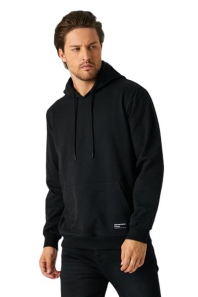 Metalic Siyah-Gri-Lacivert 3lü Erkek Kapüşonlu Kanguru Cepli Sweatshirt