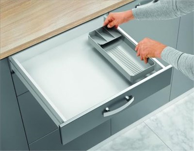 Metaltex Çatal Bıçak Takımı Düzenleyici, Gri ve Siyah, 40-49 cm