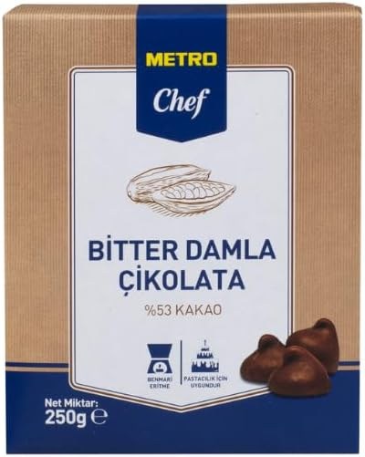 Metro Chef Damla Çikolata (250 Gr, Bitter)