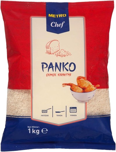 Metro Chef Panko Ekmek Kırıntısı, Profesyonel Japon Tarzı Galeta Unu, Çıtır Kaplama için, Beyaz, 1 kg Paket, Tavuk ve Deniz Ürünleri için Ideal