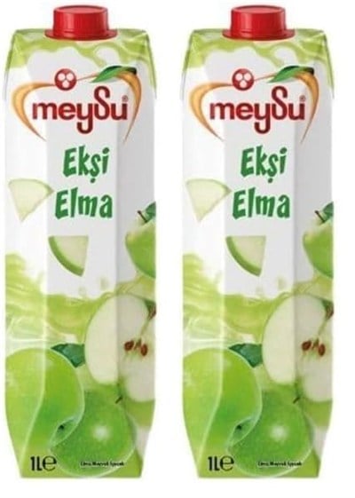 Meysu 1 Litre Ekşi Elma Meyveli İçecek 2li paket