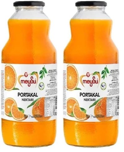 Meysu 1 Litre Portakal Nektarı Şişe 2li paket