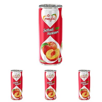 Meysu 330 Mililitre Teneke Şeftali Nektarı 4lü paket