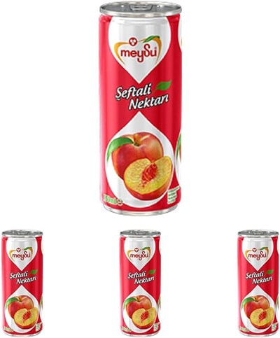 Meysu 330 Mililitre Teneke Şeftali Nektarı 4lü paket