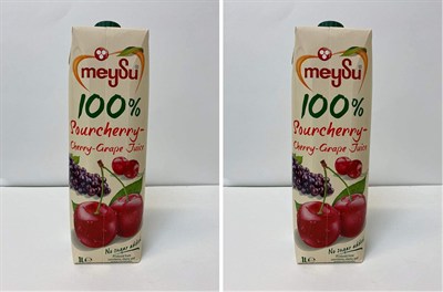 Meysu%100 Vişne-Kiraz Üzüm Suyu 1 Litre 2li paket