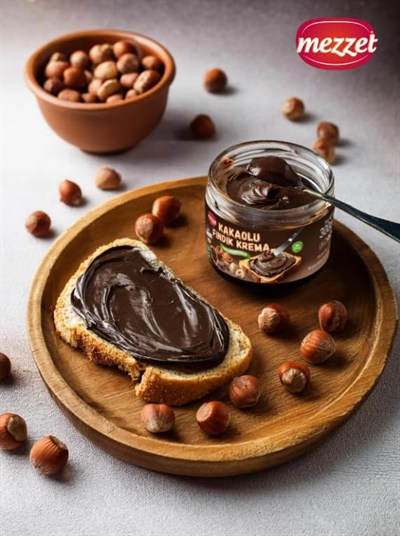 Mezzet%40 Fındıklı Kakaolu Krema 300 G - Rafine Şekersiz, Katkısız, Koruyucusuz, Vegan, Sürülebilir Tatlı