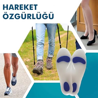 MG01 - Silikon Ortopedik | Ark Destekli, Darbe Emici, Topuk Dikeni Için Yumuşak Iç Tabanlık (41-42)