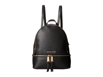 Michael Kors Kadın Rhea Zip Sırt Çantası Çanta, Siyah, 25.4x29.9x11.4 santimetre