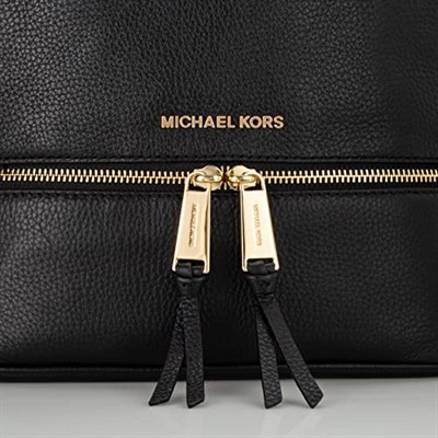 Michael Kors Kadın Rhea Zip Sırt Çantası Çanta, Siyah, 25.4x29.9x11.4 santimetre