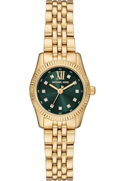 Michael Kors Petite Lexington Pave MK4842 Altın-Yeşil Kadın Kol Saati
