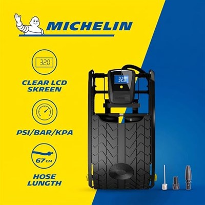 Michelin MC12209 Dijital Basınç Göstergeli Çift Pistonlu Ayak Pompası