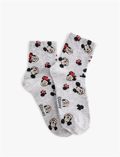 Mickey Mouse Soket Çorap Lisanslı Desenli
