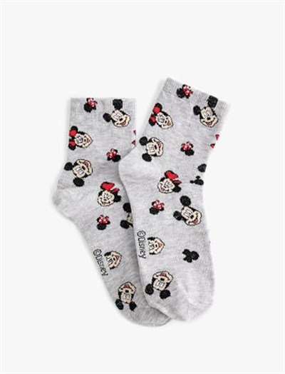 Mickey Mouse Soket Çorap Lisanslı Desenli