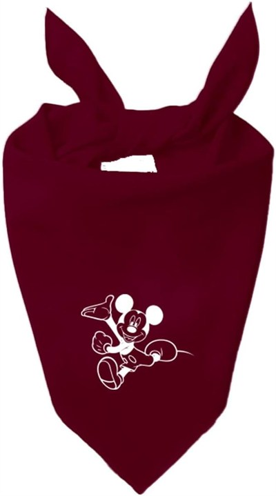 Mickey Mouse Tasarım Tek Renk Fular