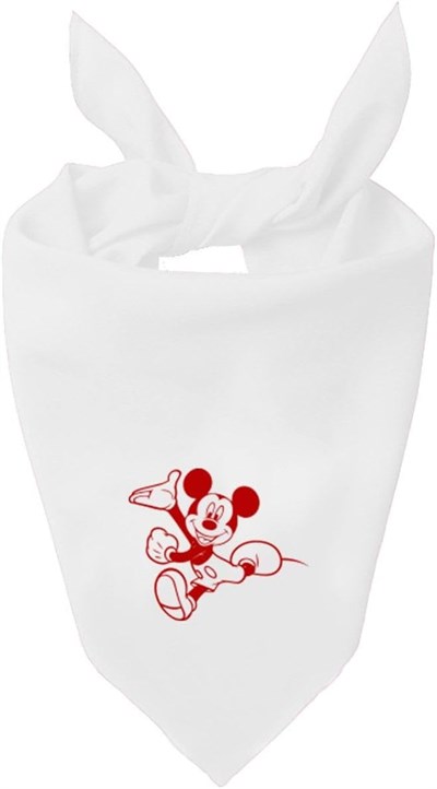 Mickey Mouse Tasarım Tek Renk Fular